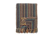 Decoratie - Bloomingville - Lazzario Plaid - Cotton - 160x130 cm - Blue - 82066430