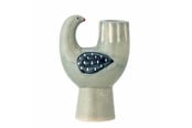 Decoratie - Bloomingville - Trudy Candlestick H12.5 cm - Blue stoneware - 82060864