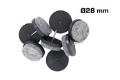 Spijkers en schroeven - Home>it slip stitch with felt Ø28 mm x 8 pcs black - 11611