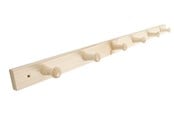 Deurbeugels en scharnieren - Home>it Coat rack 6 hooks pine wood natural RETRO - 12304