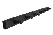 Deurbeugels en scharnieren - Home>it Coat rack 6 hooks pine wood black RETRO - 12305