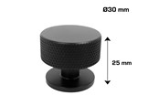 Deurbeugels en scharnieren - Home>it Knurled Furniture Knob Matte Black Set of 2 - 21280