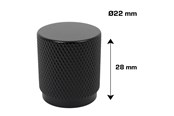 Deurbeugels en scharnieren - Home>it Knurled Furniture Knob Matte Black Set of 2 - 21286