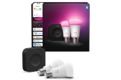 Smart Home - Philips Hue Starter kit: 2 E27 color-capable smart bulbs + Bridge Pro - 929003853518