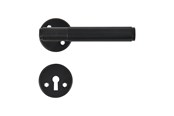 Deurbeugels en scharnieren  - Home>it door handle knurled 19 mm. matt black - 13250