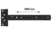 Deurbeugels en scharnieren - Home>it T-Hinge – Matte Black 250 x 30 mm Zinc-Coated Carbon Steel - 20502