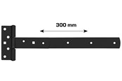 Deurbeugels en scharnieren - Home>it T-Hinge – Matte Black 300 x 30 mm Zinc-Coated Carbon Steel - 20503