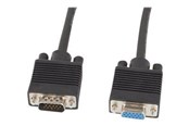 Beelscherm- en tv-kabel - Lanberg - VGA extension cable - HD-15 (VGA) to HD-15 (VGA) - 1.8 m - CA-VGAC-10CC-0018-B+