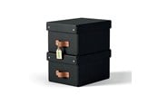 Archivering & Opslag - Leitz Puro Opbergdoos met deksel, klein, 7L, 100% gerecycled karton, set van 2, Zwart - 61470095