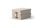 Archivering & Opslag - Leitz  Puro Opbergdoos met deksel, medium laag, 8L, 100% gerecycled karton, set van 2, Beige - 61480012
