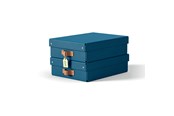 Archivering & Opslag - Leitz Puro Opbergdoos met deksel, medium laag, 8L, 100% gerecycled karton, set van 2, Dunkerblauw - 61480068