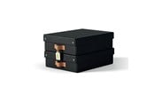 Archivering & Opslag - Leitz  Puro Opbergdoos met deksel, medium laag, 8L, 100% gerecycled karton, set van 2, Zwart - 61480095