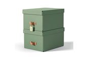 Archivering & Opslag - Leitz  Puro Opbergdoos met deksel, medium, 17L, 100% gerecycled karton, set van 2, Groen - 61490050