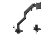 Monitorbevestiging - DUTZO Monitor arm voor 1 monitor (tot 57") - Heavy Duty Deluxe met USB A & C-poorten - Zwart - MMHDDLX-1B