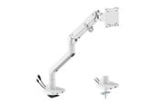 Monitorbevestiging - DUTZO Monitor arm voor 1 monitor (tot 57") - Heavy Duty Deluxe met USB A & C-poorten - Wit - MMHDDLX-1W