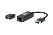 Netwerk-adapter (netwerkkaart, printserver, enz.) - Eaton Tripp Lite Series USB-C USB-A to RJ45 Gigabit Ethernet Network Adapter (2xM/F) USB 3.2 Gen 1 Black - U336-000-GB-CA