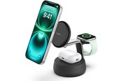 Mobiel - Adapters & Opladers - Belkin UltraCharge Pro 25w Qi2 3in1 Magnetic Charger Charcoal - WIZ040KQCH