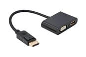 Beelscherm- en tv-kabel - Gembird Cablexpert adapter - DisplayPort / HDMI / VGA - 10 cm - A-DPM-HDMIFVGAF-01