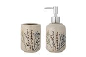 Badkamer accessoires - Bloomingville - Bea Soap Dispenser Set - Stoneware - 82055045