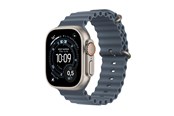 Smartwatch, Sporthorloge en Activity Tracker - Apple Watch Ultra 3 GPS + Cellular 49mm Natural Titanium Case with Anchor Blue Ocean Band - MEWH4DH/A