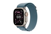Smartwatch, Sporthorloge en Activity Tracker - Apple Watch Ultra 3 GPS + Cellular 49mm Natural Titanium Case with Light Blue Alpine Loop - Small - MEWK4DH/A