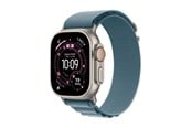 Smartwatch, Sporthorloge en Activity Tracker - Apple Watch Ultra 3 GPS + Cellular 49mm Natural Titanium Case with Light Blue Alpine Loop - Medium - MEWM4DH/A