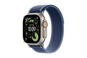 Smartwatch, Sporthorloge en Activity Tracker - Apple Watch Ultra 3 GPS + Cellular 49mm Natural Titanium Case with Blue/Bright Blue Trail Loop - M/L - MEWU4DH/A