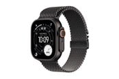 Smartwatch, Sporthorloge en Activity Tracker - Apple Watch Ultra 3 GPS + Cellular 49mm Black Titanium Case with Black Titanium Milanese Loop - Medium - MF1Q4DH/A