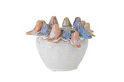 Decoratie - Bloomingville - Eanna Flowerpot - Grey - Stoneware Ø12.5 cm - 82060889