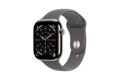 Smartwatch, Sporthorloge en Activity Tracker - Apple Watch Series 11 GPS + Cellular 42mm Natural Titanium Case with Stone Grey Sport Band - M/L - MF8N4QN/A