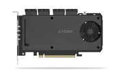 Harde schijf accessoires - Icy dock ExpressSlot Slide MB204MP-1B - storage enclosure - PCIe 4.0 x16 (NVMe) - PCIe 4.0 x4 - MB204MP-1B