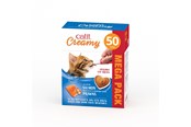 Katten - Catit - Creamy Premium Treat for Cats - Salmon w. prawn - mega pack 50 x 10g - 44463