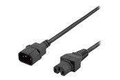 Voedingskabel (extern) - Deltaco - power extension cable - IEC 60320 C15 to IEC 60320 C14 - 3 m - DEL-116C