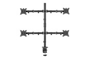 Monitorbevestiging - Deltaco mounting kit - for flat panel - quad tilt swivel rotate 9 kg - black - ARM-0302-B