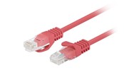 Netwerk - kabel - Lanberg patch cable - 1 m - red RAL 3017 - Rood - 1meter - PCU6-20CC-0100-R