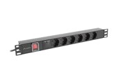 Voedingskabel (extern) - Lanberg - power distribution unit - 4000 Watt - PDU-05F-0200-BK