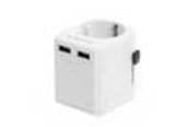 Voedingskabel (extern) - Gembird EU to Universal travel power adapter - 12W - TPA-EU2A12-01-W
