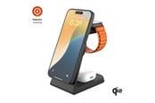 Mobiel - Adapters & Opladers - FIXED 3in1 Mag ALU Qi2 Wireless Charging station Black - FIXMPOS-AL2-BK