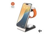 Mobiel - Adapters & Opladers - FIXED 3in1 Mag ALU Qi2 Wireless Charging station Titanium - FIXMPOS-AL2-TI