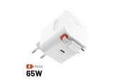 Mobiel - Adapters & Opladers - FIXED Super Fast Dual USB-C Charger with retractable cable 65W White - FIXCG65R-2C-WH