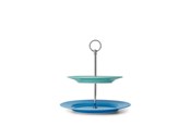 Tafeldekking - Lyngby Porcelæn - Rhombe Color Etagere 27 cm - Blue & Green - 201991