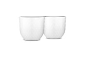 Keuken accessoires - Lyngby Porcelæn - Rhombe White Egg Cup 5 cm - Set of 2 - 201215