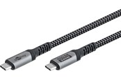 USB-kabel - Pro USB-C <-> USB-C - 1.0m - 240 Watt Power Delivery - USB 4.0 / Thunderbolt 4 - Zwart - PUSB4-40-AC-SBG-1M