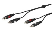 Audiokabel - Vivanco Audio Cable 2xRCA Male 2.5m Black - 4008928460131