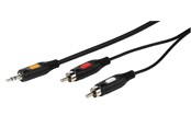Audiokabel - Vivanco Audio Cable 1x3.5mm / 2xRCA 1.5m Black - 4008928460308