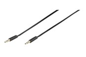 Audiokabel - Vivanco Audio Cable 1x3.5mm Flat 0.5m Black - 4008928461312
