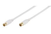 Antennekabel / connector - Vivanco 90dB Antenna Cable 2x shield 10m White - 4008928481310