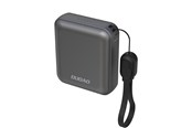 Powerbank - Dudao K22+ Ultra-Compact Power Bank 10000mAh 22.5W USB-C with Pendant/Cable - Grey Powerbank - Grijs - 10000 mAh - 6976625333912