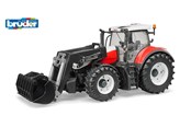 Speelgoedauto - Bruder Steyr 6300 Terrus CVT tractor met voorlader speelgoed - BR3181