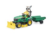 Speelgoedauto - Bruder bworld John Deere gazontractor met aanhanger speelgoed - BR62104